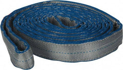 Lift-All - 12' Long x 2" Wide, 12,400 Lb Vertical Capacity, 2 Ply, Nylon Web Sling - 9,900 Lb Choker Capacity - A1 Tooling