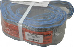 Lift-All - 7' Long x 3" Wide, 8,600 Lb Vertical Capacity, 2 Ply, Polyester Web Sling - 6,900 Lb Choker Capacity - A1 Tooling