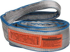 Lift-All - 8' Long x 3" Wide, 8,600 Lb Vertical Capacity, 2 Ply, Polyester Web Sling - 6,900 Lb Choker Capacity - A1 Tooling