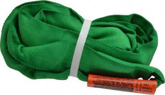 Lift-All - 5' Long x 1-3/8" Wide, Polyester Web Sling - 4,200 Lb Choker Capacity, 7/8" Diam Chain, Green - A1 Tooling