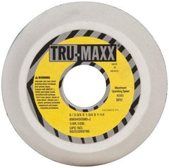 Tru-Maxx - 5" Diam, 1-3/4" Hole Size, 1-3/4" Overall Thickness, 80 Grit, Type 11 Tool & Cutter Grinding Wheel - Medium Grade, Aluminum Oxide, J Hardness, 4,585 RPM - A1 Tooling