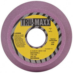 Tru-Maxx - 5" Diam, 1-1/4" Hole Size, 1-3/4" Overall Thickness, 60 Grit, Type 11 Tool & Cutter Grinding Wheel - Medium Grade, Aluminum Oxide, J Hardness, 4,585 RPM - A1 Tooling