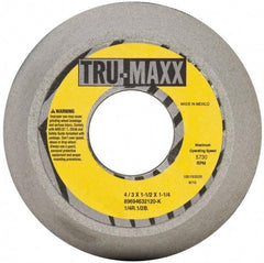 Tru-Maxx - 4" Diam, 1-1/4" Hole Size, 1-1/2" Overall Thickness, 120 Grit, Type 11 Tool & Cutter Grinding Wheel - Fine Grade, Aluminum Oxide, K Hardness, 5,730 RPM - A1 Tooling