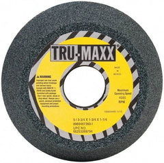 Tru-Maxx - 5" Diam, 1-1/4" Hole Size, 1-3/4" Overall Thickness, 60 Grit, Type 11 Tool & Cutter Grinding Wheel - Medium Grade, Aluminum Oxide, I Hardness, 4,585 RPM - A1 Tooling