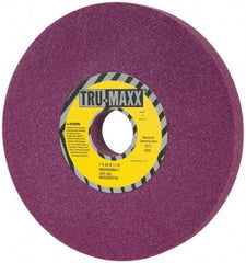 Tru-Maxx - 7" Diam x 1-1/4" Hole x 3/4" Thick, J Hardness, 60 Grit Surface Grinding Wheel - Aluminum Oxide, Type 1, Medium Grade, 3,600 Max RPM, No Recess - A1 Tooling