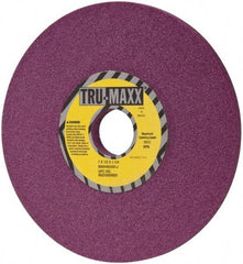 Tru-Maxx - 7" Diam x 1-1/4" Hole x 1/2" Thick, J Hardness, 60 Grit Surface Grinding Wheel - Aluminum Oxide, Type 1, Medium Grade, 3,600 Max RPM, No Recess - A1 Tooling