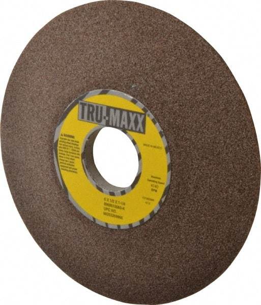 Tru-Maxx - 6" Diam, 1-1/4" Hole Size, 1/2" Overall Thickness, 60 Grit, Type 12 Tool & Cutter Grinding Wheel - Medium Grade, Aluminum Oxide, K Hardness, 4,140 RPM - A1 Tooling