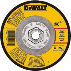 DeWALT - 24 Grit, 9" Wheel Diam, 1/4" Wheel Thickness, Type 27 Depressed Center Wheel - Aluminum Oxide, Resinoid Bond, 6,600 Max RPM - A1 Tooling