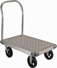 Value Collection - 2,000 Lb Capacity Aluminum Platform Truck - Aluminum Deck, 24" OAW - A1 Tooling