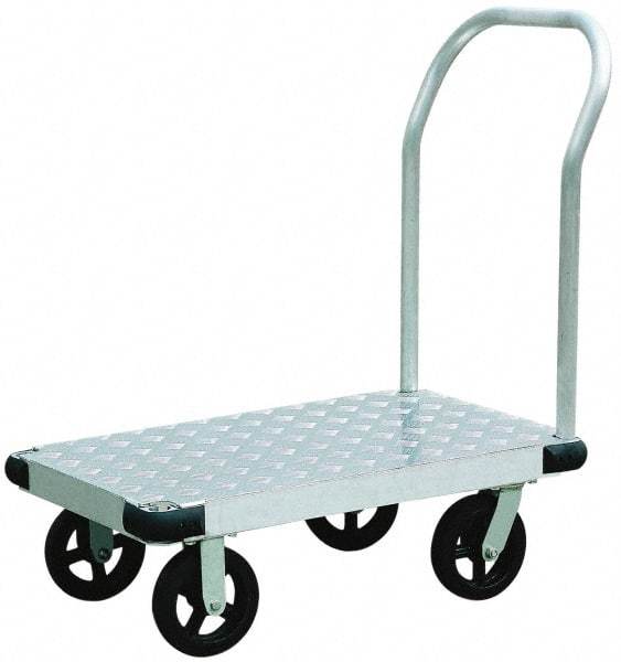 Value Collection - 2,000 Lb Capacity Aluminum Platform Truck - Aluminum Deck, 24" OAW - A1 Tooling