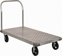 Value Collection - 2,000 Lb Capacity Aluminum Platform Truck - Aluminum Deck, 30" OAW - A1 Tooling