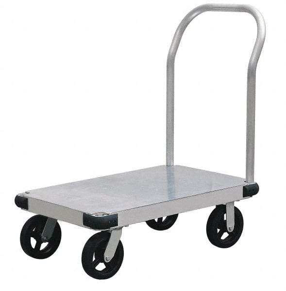 Value Collection - 2,000 Lb Capacity Aluminum Platform Truck - Aluminum Deck, 24" OAW - A1 Tooling