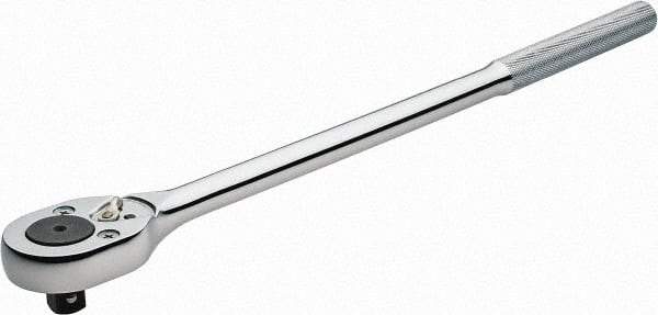 Proto - 1/2" Drive Pear Head Ratchet - Chrome Finish, 16" OAL, 24 Gear Teeth, Standard Head - A1 Tooling