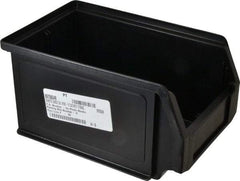 SSI Schaefer - 11 Lb. Load Capacity, 9-1/4" Deep, Black Polypropylene Hopper Stacking Bin - 4-3/4" High x 5-3/4" Wide x 9-1/4" Long - A1 Tooling