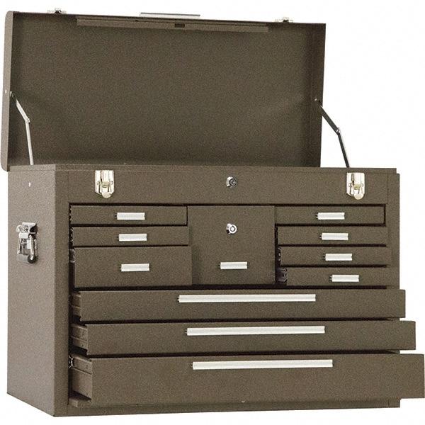 Kennedy - 11 Drawer Tool Chest - 26-1/8" Wide x 12-1/8" Deep x 18-7/8" High, Steel, Brown - A1 Tooling