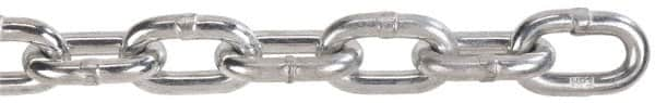 Peerless Chain - 63 Ft. Long, 2650 Lbs. Load Capacity, Carbon Steel Proof Coil Chain - 3 Grade, 1.356 Inch Inside Long x 0.569 Inch Inside Wide - A1 Tooling