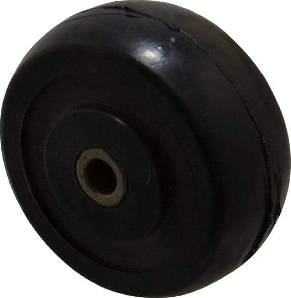 Value Collection - 2 Inch Diameter x 13/16 Inch Wide, Solid Rubber Caster Wheel - 90 Lb. Capacity, 1-5/16 Inch Hub Length, 1/4 Inch Axle Diameter, Plain Bearing - A1 Tooling