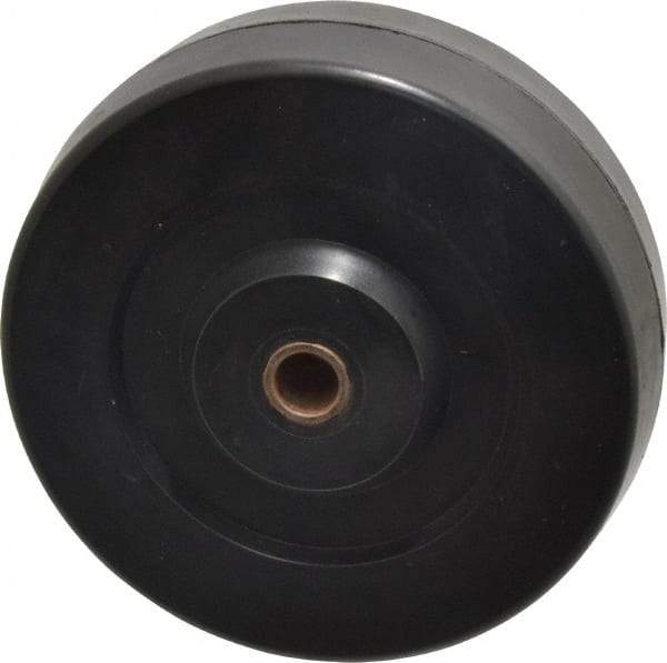 Value Collection - 4 Inch Diameter x 1-1/4 Inch Wide, Solid Rubber Caster Wheel - 200 Lb. Capacity, 1-1/2 Inch Hub Length, 3/8 Inch Axle Diameter, Plain Bearing - A1 Tooling