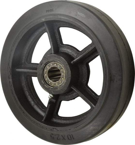 Value Collection - 10 Inch Diameter x 2-1/2 Inch Wide, Rubber Caster Wheel - 800 Lb. Capacity, 2-3/4 Inch Hub Length, 1 Inch Axle Diameter, Roller Bearing - A1 Tooling