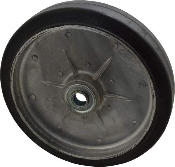 Value Collection - 8 Inch Diameter x 1-5/8 Inch Wide, Rubber Caster Wheel - 450 Lb. Capacity, 2 Inch Hub Length, 5/8 Inch Axle Diameter, Ball Bearing - A1 Tooling