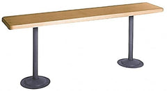 Made in USA - 8' Long x 9-1/2" Wide x 1-1/4" Thick, Maple Wood Bench Seat - Order Pedestals Separately - A1 Tooling