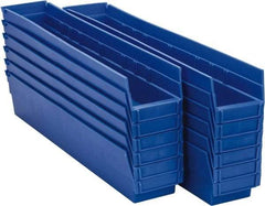 Akro-Mils - 23-5/8" Deep, Blue Hopper Shelf Bin - 4" High x 4-1/8" Wide x 23-5/8" Long - A1 Tooling