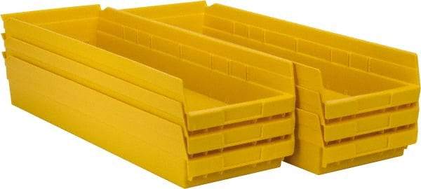 Akro-Mils - 23-5/8" Deep, Yellow Hopper Shelf Bin - 4" High x 8-3/8" Wide x 23-5/8" Long - A1 Tooling