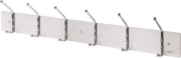 Safco - 6 Hooks, 36" Long x 2-1/8" Deep, Steel Utility Hook Strips - 2-1/2" High - A1 Tooling