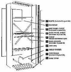 Edsal - 18" High, Open Shelving Shelf Divider - 24" Deep, Use with Edsal Industrial Shelving - A1 Tooling