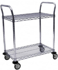 Value Collection - 800 Lb Capacity, 24" Wide x 36" Long x 39" High Wire Cart - 2 Shelf, Steel, Swivel Casters - A1 Tooling