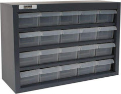 Durham - 20 Drawer, Small Parts Steel Storage Cabinet w/Plastic Drawers - 6-3/8" Deep x 16-3/4" Wide x 12" High - A1 Tooling