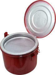 Eagle - 4 Quart Capacity, Coated Steel, Red Bench Can - 6-1/2 Inch High x 8 Inch Diameter, 2-1/2 Inch Dasher Diameter - A1 Tooling