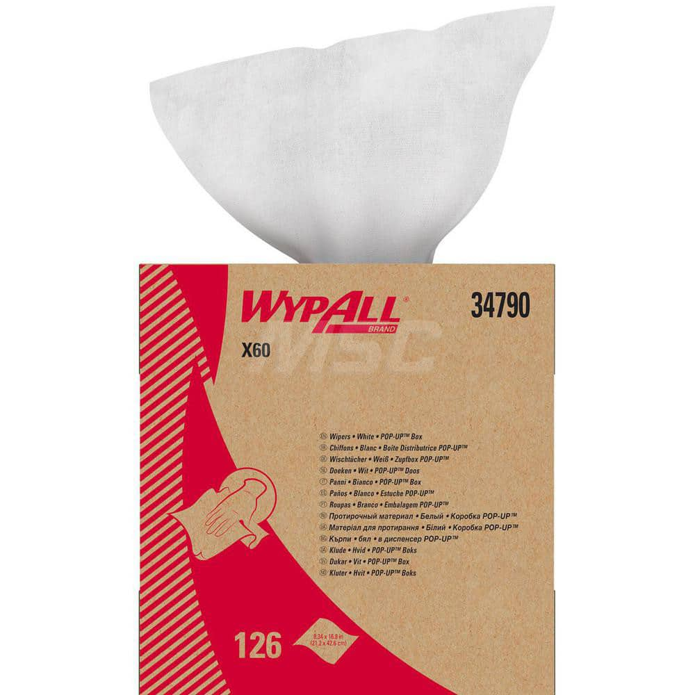 Shop Towel/Industrial Wipes: Pop-Up, 16.75 x 9″ Sheet, White