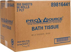 PRO-SOURCE - 150' Roll Length Standard Roll Toilet Tissue - 500 Sheets per Roll, 2 Ply, White, Recycled Fiber - A1 Tooling