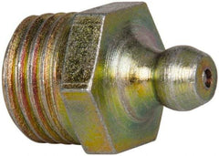 Value Collection - Straight Head Angle, 1/4 NPT Steel Thread-Forming Grease Fitting - 14.29mm Hex - A1 Tooling