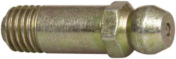 Value Collection - Straight Head Angle, 1/4-28 Steel Standard Grease Fitting - 7.94mm Hex - A1 Tooling