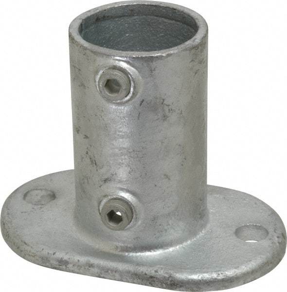 Kee - 2" Pipe, Railing Flange, Malleable Iron Flange Pipe Rail Fitting - Galvanized Finish - A1 Tooling