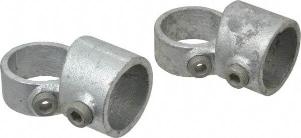 Kee - 1-1/4" Pipe, Adjustable Side Outlet Tee, Malleable Iron Tee Pipe Rail Fitting - Galvanized Finish - A1 Tooling