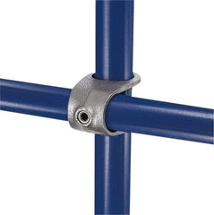 Kee - 2" Pipe, Clamp-On Crossover, Malleable Iron Cross Pipe Rail Fitting - Galvanized Finish - A1 Tooling