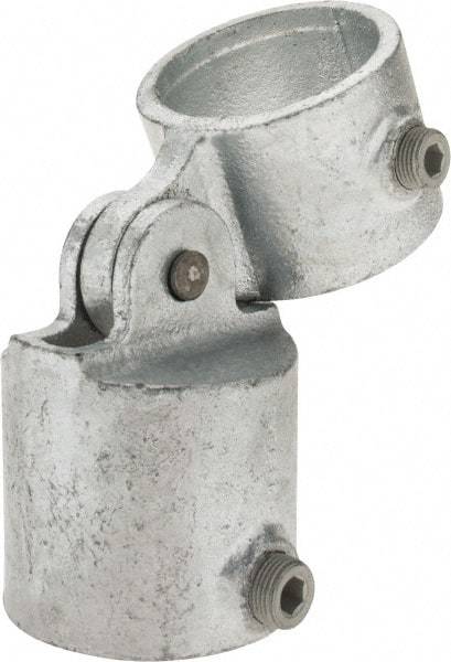 Kee - 2" Pipe, Malleable Iron Swivel Socket Pipe Rail Fitting - Galvanized Finish - A1 Tooling