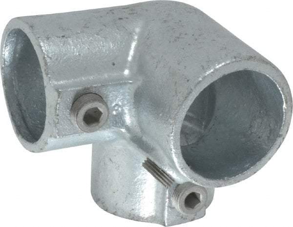 Kee - 1-1/2" Pipe, Side Outlet Elbow, Malleable Iron Elbow Pipe Rail Fitting - Galvanized Finish - A1 Tooling