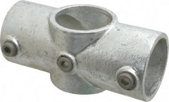 Kee - 2" Pipe, Two Socket Cross, Malleable Iron Cross Pipe Rail Fitting - Galvanized Finish - A1 Tooling