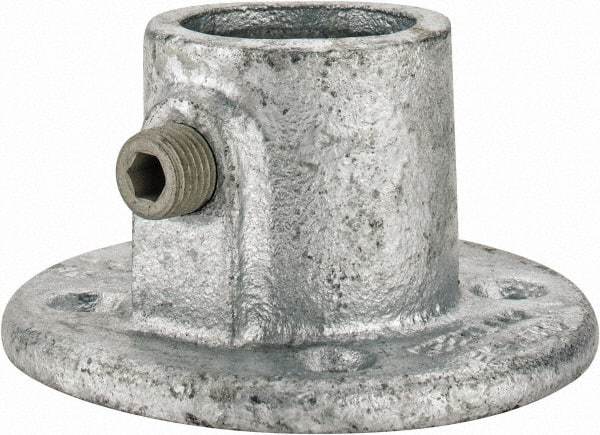 Kee - 1" Pipe, Medium Flange, Malleable Iron Flange Pipe Rail Fitting - Galvanized Finish - A1 Tooling