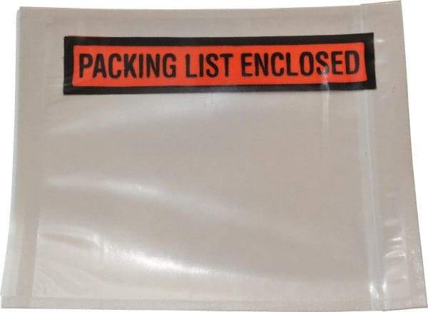 Nifty Products - 1,000 Piece, 5-1/2" Long x 4-1/2" Wide, Envelope - Packing List Enclosed, Clear - A1 Tooling