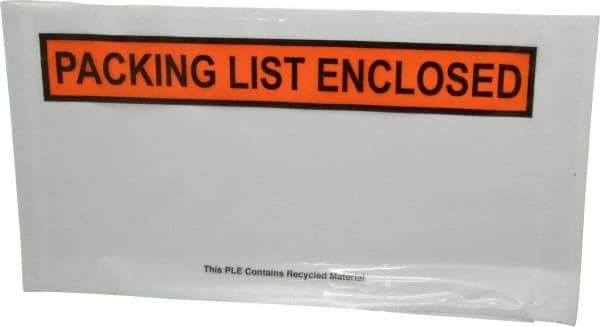 Nifty Products - 1,000 Piece, 10" Long x 5-1/2" Wide, Envelope - Packing List Enclosed, Clear - A1 Tooling