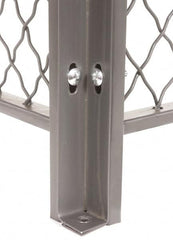 Folding Guard - 7' Tall, Temporary Structure Corner Post - Grey Enamel Finish, for Temporary Structures - A1 Tooling