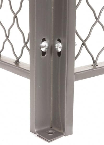 Folding Guard - 8' Tall, Temporary Structure Corner Post - Grey Enamel Finish, for Temporary Structures - A1 Tooling