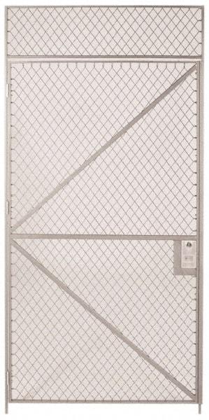 Folding Guard - 3' Wide x 10' High, Hinged Single Door for Temporary Structures - Woven Wire - A1 Tooling