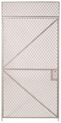 Folding Guard - 3' Wide x 10' High, Hinged Single Door for Temporary Structures - Woven Wire - A1 Tooling