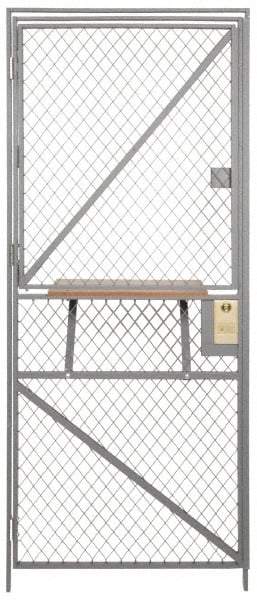 Folding Guard - 4' Wide x 7' High, Sliding Door for Temporary Structures - Woven Wire - A1 Tooling